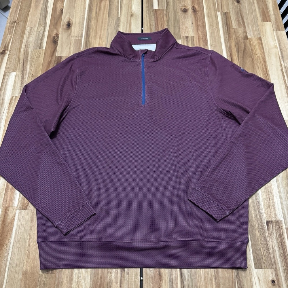 Turtleson Pullover Mens L Purple 1/4 Zip Performance Golf Stretch Lightweight